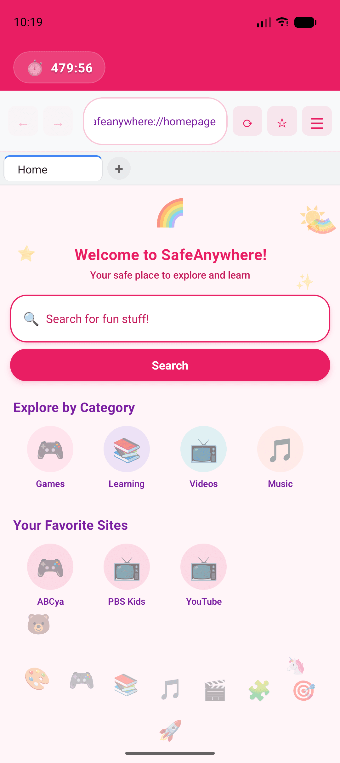 Kids browser — SafeAnywhere Browser